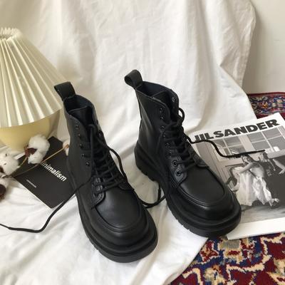 2024 Мягкие ПУ Ботильоны Женские Мотоциклетные Ботинки На Толстой Подошве Женская Осенняя и Зимняя Обувь Женские Готические Короткие Ботинки