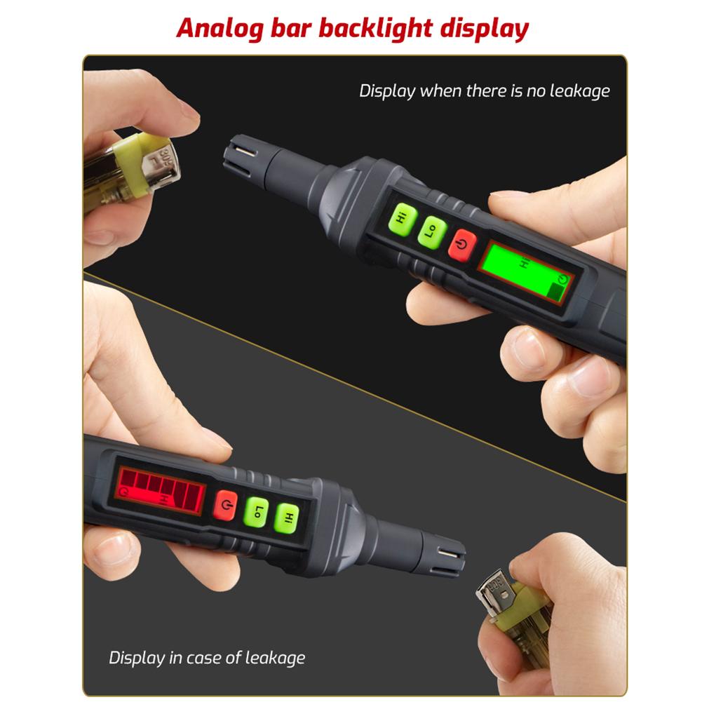 Портативный детектор газа, ручка-детектор утечек с визуальным и звуковым сигналом тревоги