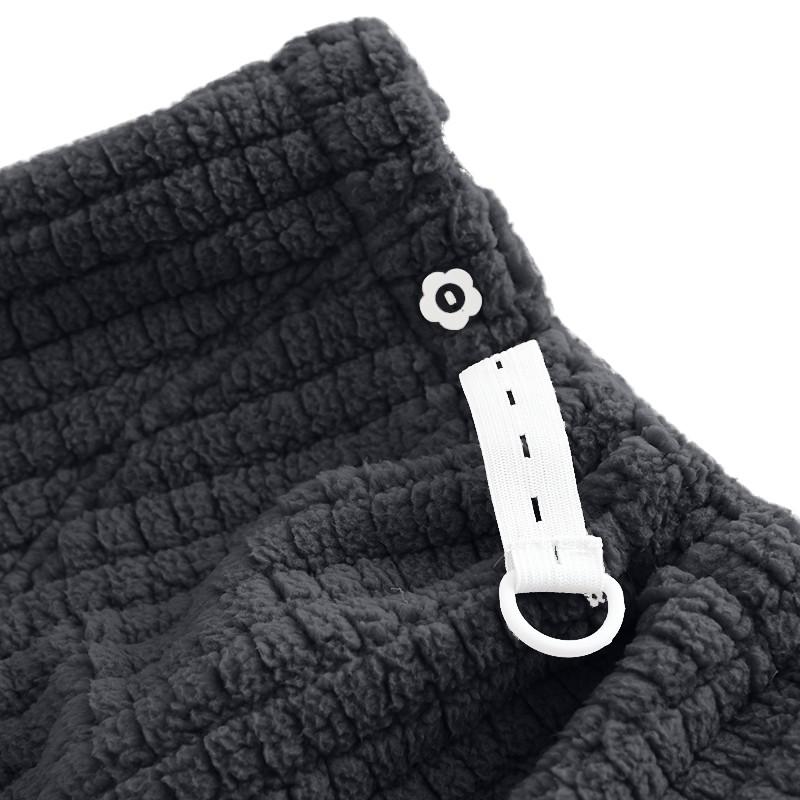 Женские повседневные теплые фланелевые домашние брюки с высокой талией и регулируемым кроем