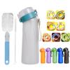 Water Bottle With 7 Pods, 650ML Fruit Water Bottle, 0% Sugar Water Cup, Sports Water Cup