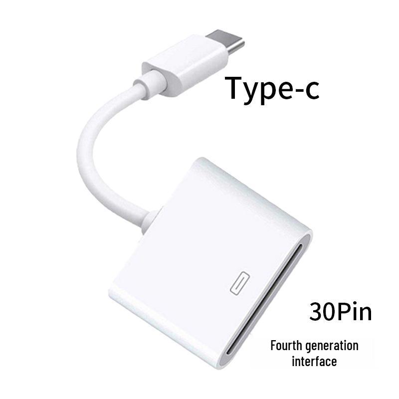 Кабель-адаптер Apple 4 на Type-C, Адаптер-головка 30-pin на Type-C, Кабель для зарядки Apple