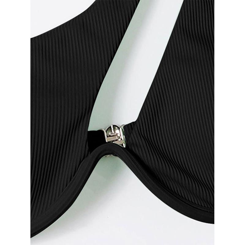 Sexy One Shoulder Bikini Set Women Push Up Underwire Micro Swimsuit Brazilian Cut Out Bathing Suit Thong Swimwear