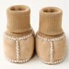Thickened Baby Suede Leather Shoes Fleece-Lined Baby Winter Shoes  0-12 Months