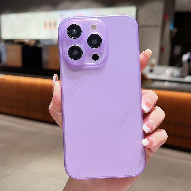 Однотонный ультратонкий матовый чехол для телефона для iPhone 17 Pro Max 17 Air 16 15 14 13 Прозрачная накладка Coque