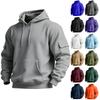 Men's Solid Color Sweatshirt Hoodie Men's Sports Large Size Casual Sweatshirt