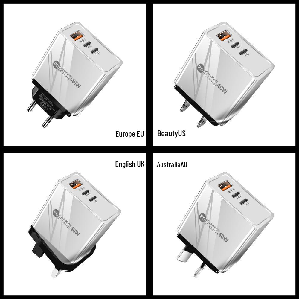 Universal Charger for US, EU, UK Standards - Original 1U+2PD Power Adapter