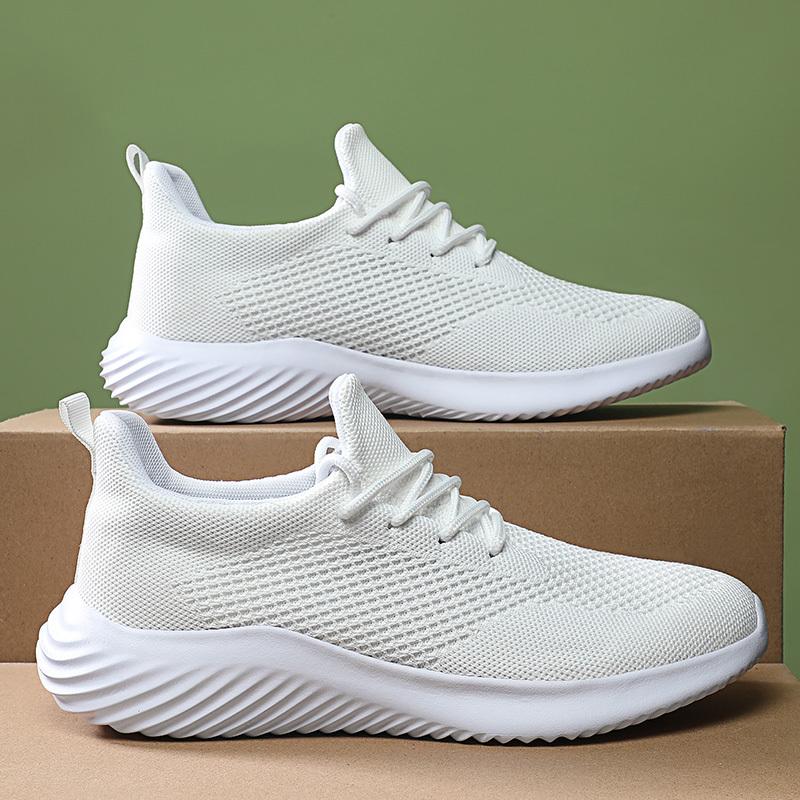 2022 Summer Men Shoes Sneakers Mans Casual Shoes Man Breathable Knit Sneakers Fashion Lightweight Mesh Walking Shoes Large Size