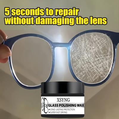 Многофункциональный набор для удаления царапин со стекла и линз - восстанавливает прозрачность и гладкую поверхность - подходит для автомобильных стекол, боковых зеркал, часовых стекол, очков