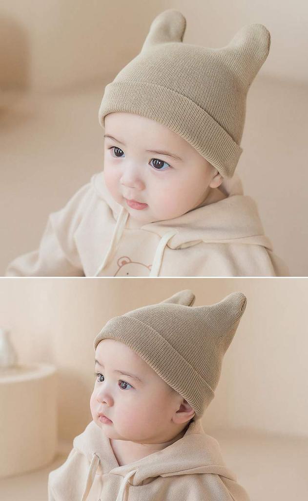 Authentic HAPPY PRINCE Knitted Bear Korean Clothing Cap, Baby/Kids, Children's (BEIGE)