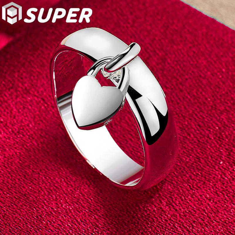 Ювелирные изделия из стерлингового серебра 925 пробы с замком в форме сердца