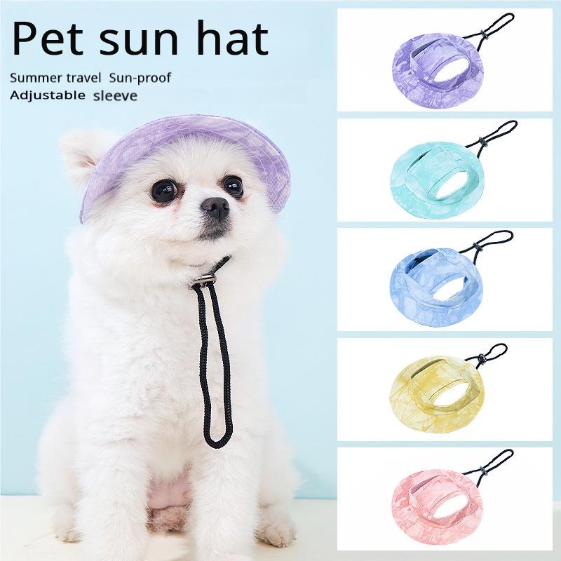 Simple with Ear Holes Outdoor Sports Hat Baseball Cap for Small and Medium Dog Adjustable Dog Sunscreen Hat Small Dogs Pet Hat Dog Hat