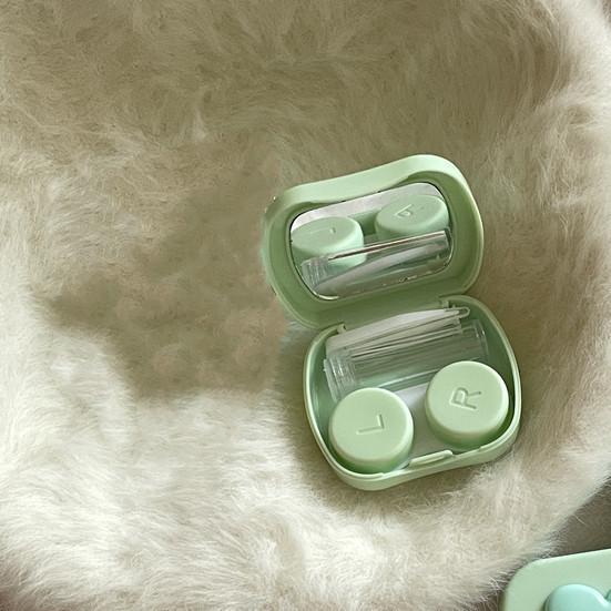 White Pink Yellow Glasses Cosmetic Contact Lenses Box Contact Lens Case For Eyes Travel Kit Holder Container Travel Accessaries