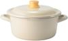 Fuji Enamel Cotton Plus Casserole 20cm Greige CTP-20W.GG