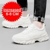 Increasing Men Sneakers Elevator Shoes Inner Height Increasing 8CM Tennis Men Sports Heighten Increased High Quality Big Size 46
