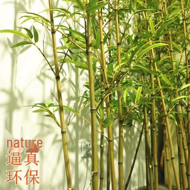 High Simulation Bamboo Partition Fence: Outdoor Zen-Style Artificial Plant Decoration
