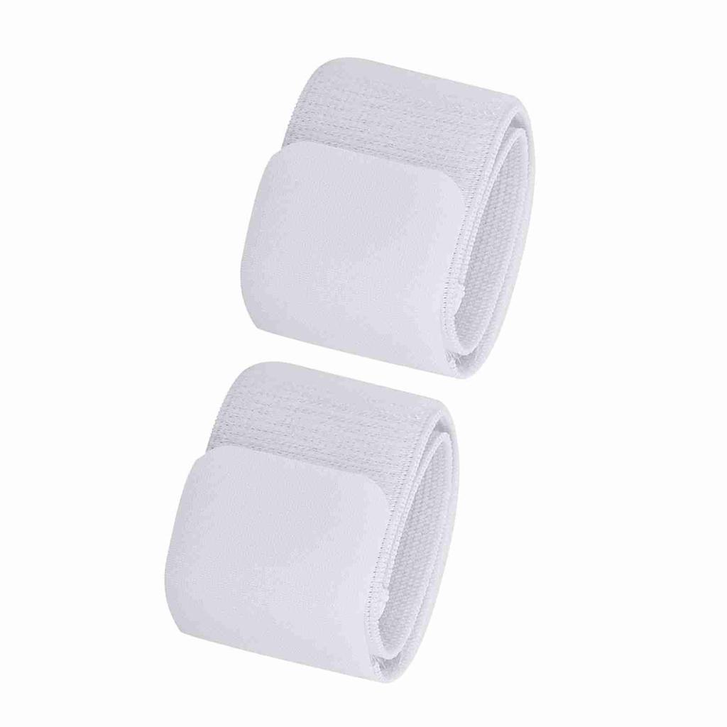 Soccer Shin Guard Fixed Bandage Tape Fastener Shinguard Adjustable Elastic Sports Strap(White)