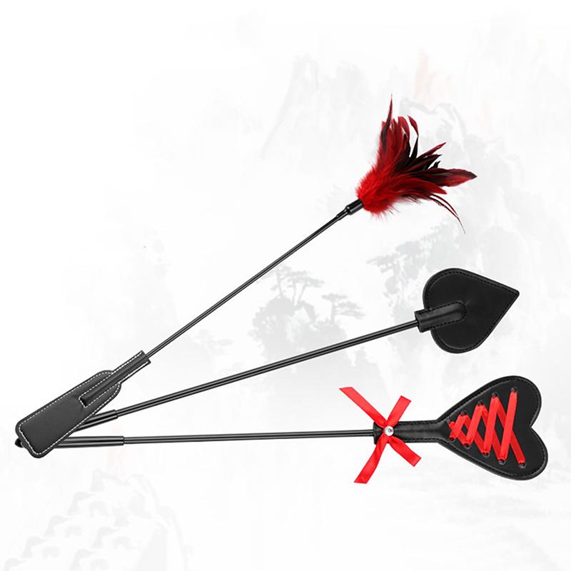 Перо Pu Кожаные Лопатки Плеть Порка Флоггер Ролевая Игра Верховая Езда Для Веселья Секс Игрушки Взрослые Секс Игрушки
