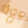 Yousheng 3/4 шт. нерегулярные открытые кольца минималистичные штабелируемые кольца женские геометрические костяшки пальцев кольца для подарков на день рождения и Рождество