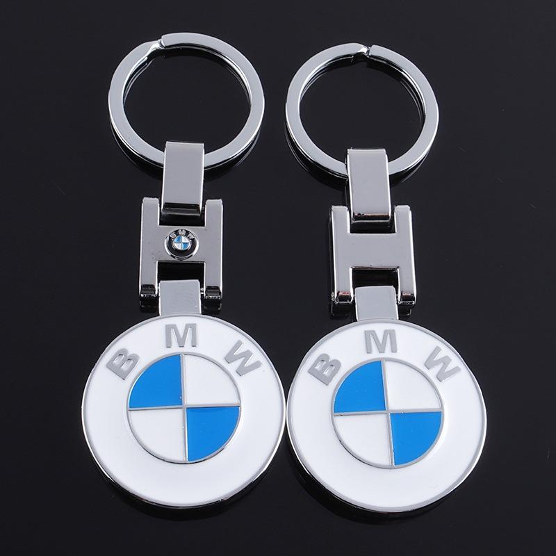BAGA7 New 2025 Car Emblem Metal Key Keyring White Key Chain For BMW Series X1 X3 X4 X6 E90 E91 I3 I4 F30 F48 F30 F10 E30 E34 F02 Acces