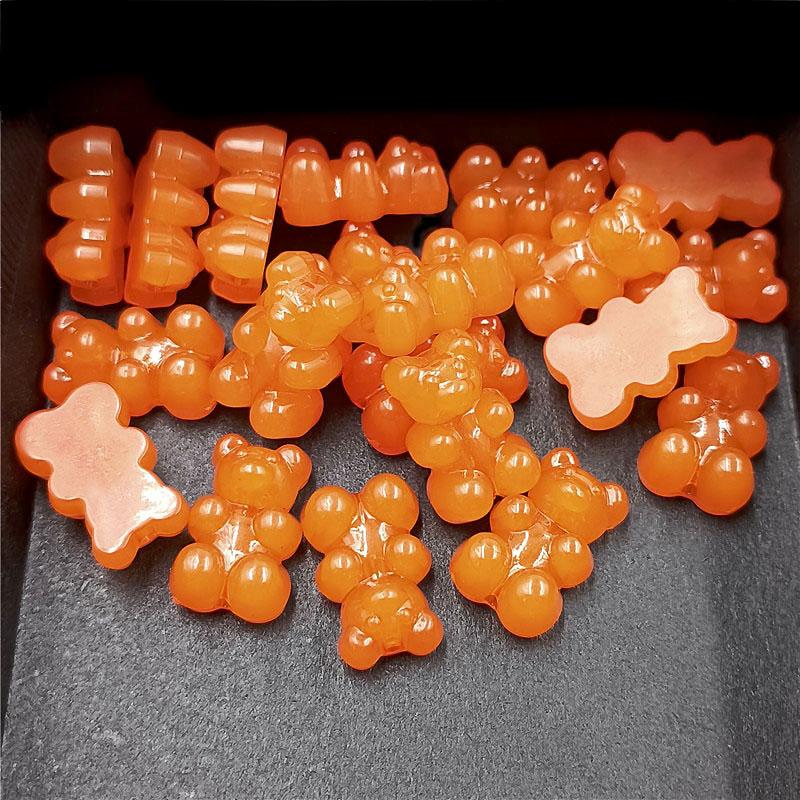 10 шт. 12*19 мм ночное свечение, конфеты, желе, вертикальное отверстие, медведь для DIY, браслет, ожерелье, шпилька, материал, аксессуары ручной работы, ювелирные аксессуары