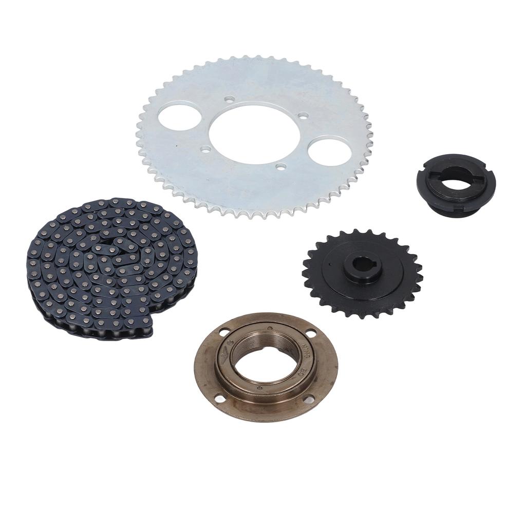 Chain and Sprocket Kit 54T 4 Holes Sprocket 25T Sprocket 116 Links Chain Flywheel Connector for Bike Accessories