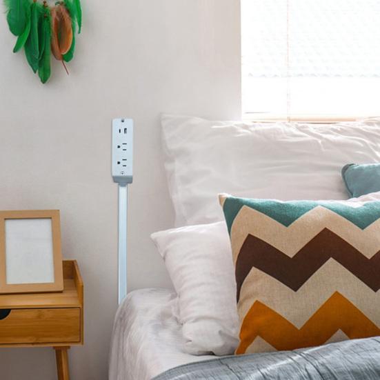 Удлинитель электрических розеток с розетками USB-A/USB-C/AC, регулируемый, вращающийся, портативный, подключаемый удлинитель розеток