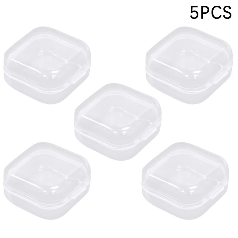 5/10/20 шт. Мини-пластиковая коробка для хранения ювелирных изделий, квадратный прозрачный портативный контейнер для таблеток, держатель для ювелирных изделий, витрина для сережек