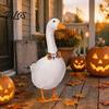 Маленький декоративный бант для статуэток, Галстук-гусь на Хэллоуин, Аксессуары для статуэток на крыльцо, Жуткий череп-призрак, Галстук для статуэтки на лужайке, Наружный декор для праздничного двора