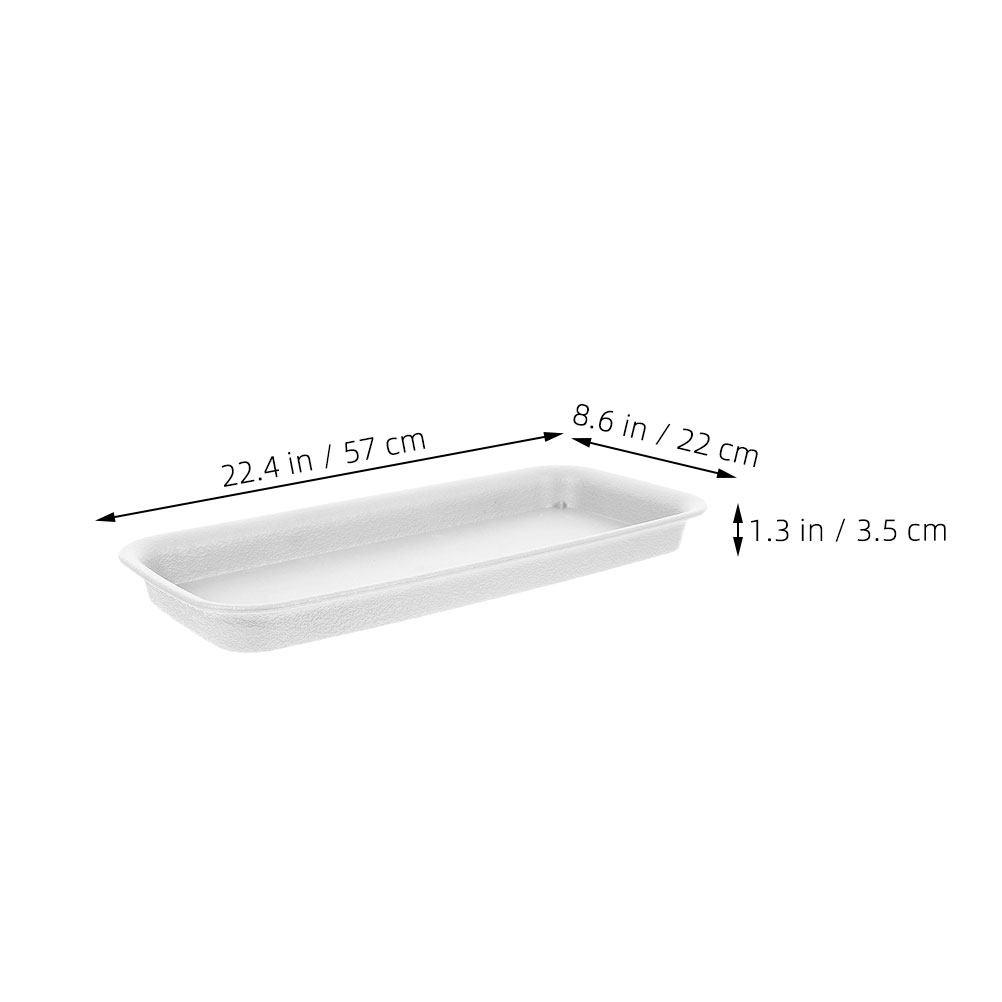 Large 22 Inch Rectangular Water Tray Flower Pot Pad Flowerpot Base Tray Plastic Flower Pots Drip Tray Planter Pan Window Shelf