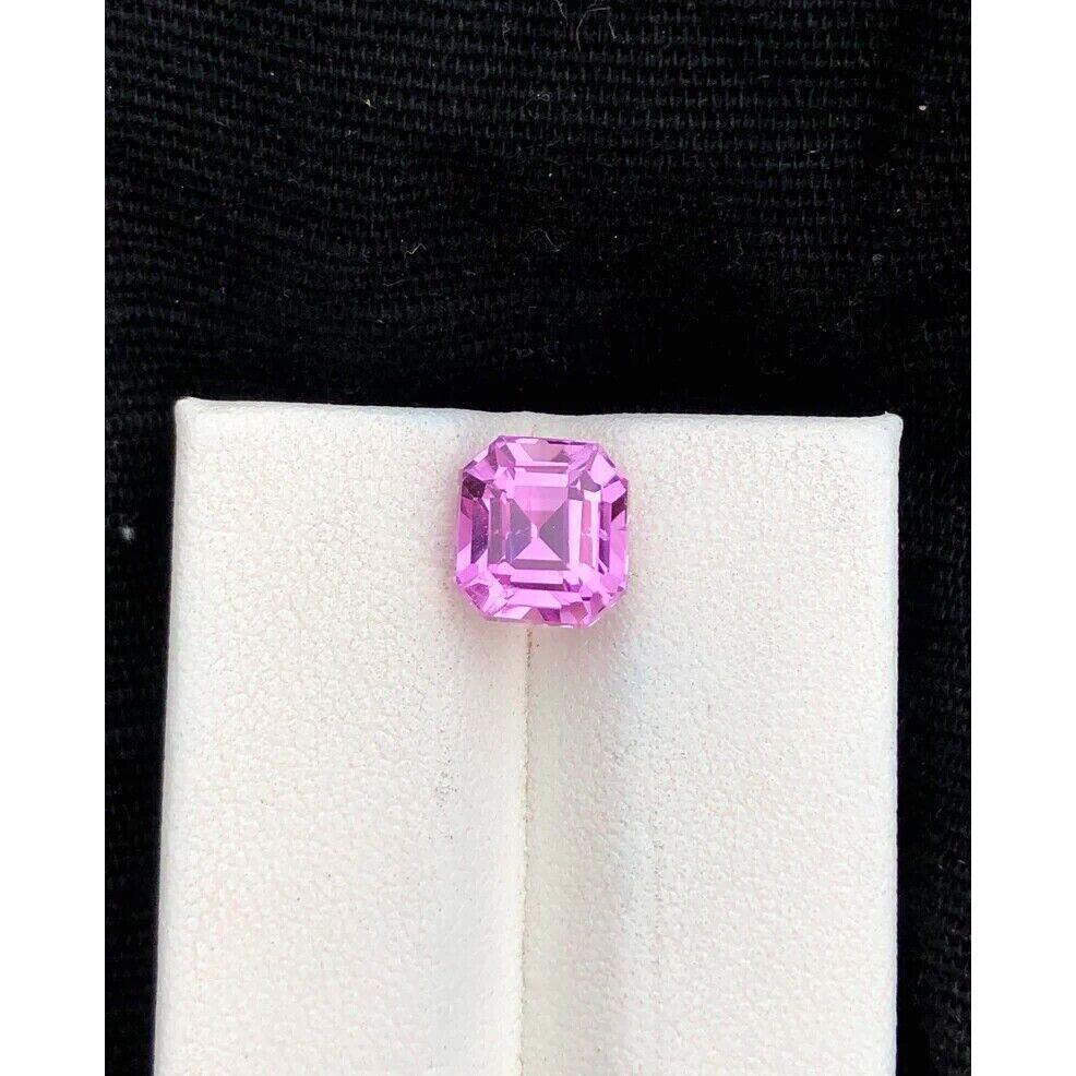 7 Cts Natural Pink Kunzite Certified Asscher Cut Kunzite Loose Gemstone