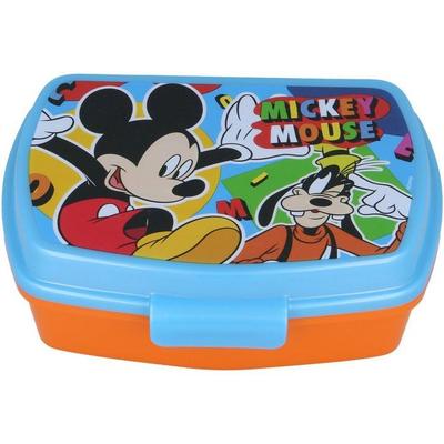 Дисней ланч-бокс Микки Маус для детей 17 x 5,6 см синий/оранжевый