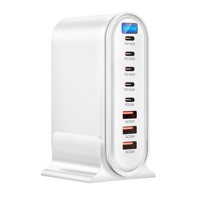 600 Вт GaN Зарядный хаб Множество портов QC PD USB Type C Адаптер для быстрой зарядки для iPhone 16/15 iPad Macbook Ноутбук Планшет