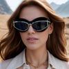 Cat Eye Sunglasses Women 2025 Luxury Brand Designer Vintage Y2k Punk Sun Glasses For Men Double Frame Retro Eyewear Shades UV400