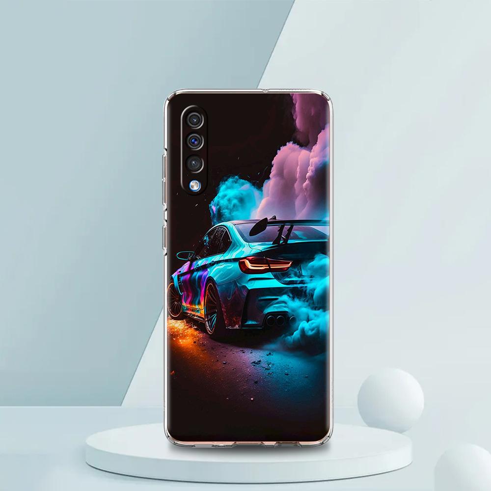 Новый прозрачный чехол для телефона в форме спортивного автомобиля для Samsung Galaxy A12 A22 A50 A70 A40 A10 A20 A30 A02 A03S A04, силиконовый корпус