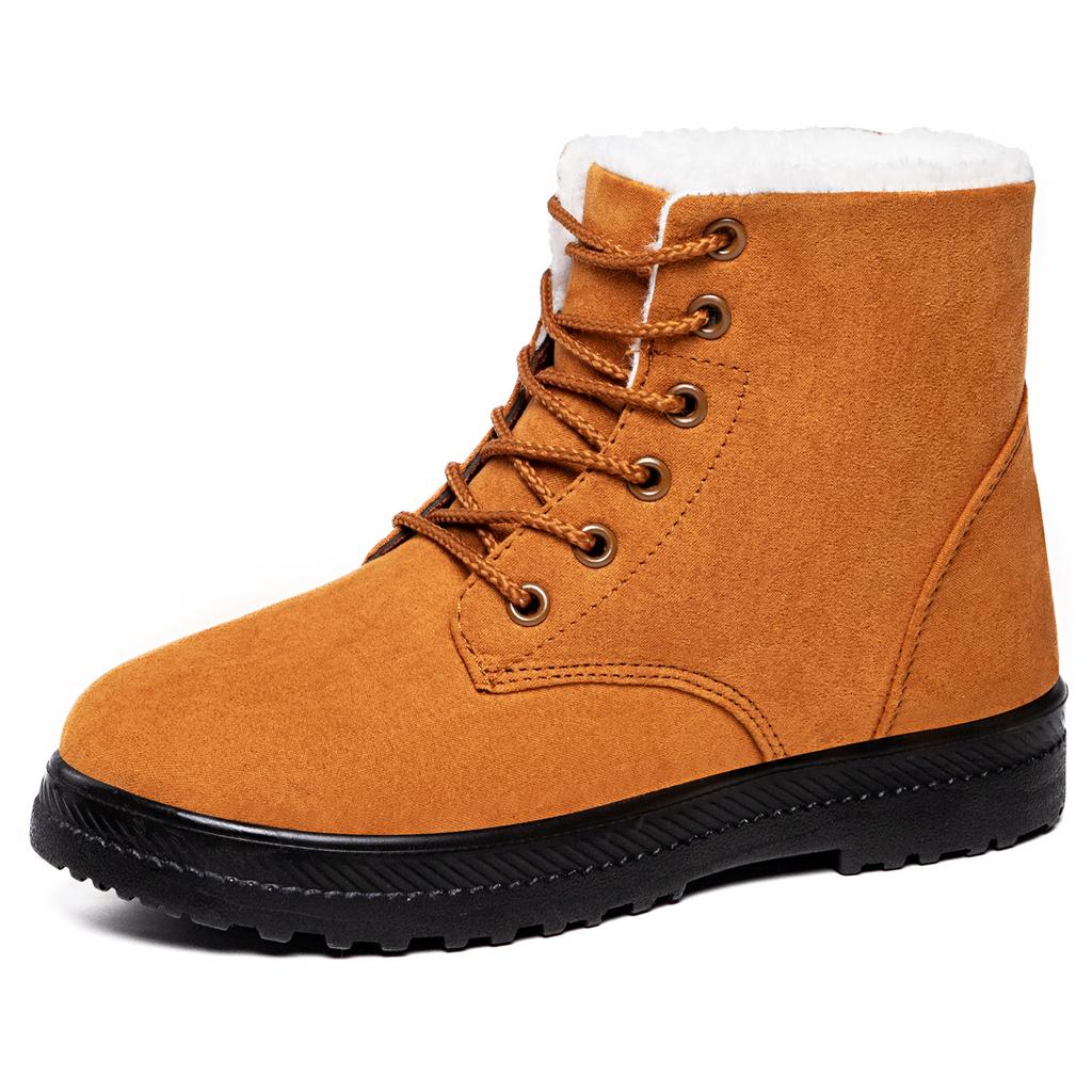 Хлопковая обувь для женщин Холодостойкие Снежные ботинки Большие Теплые Длинные Сапоги Универсальные Ботинки с Толстым Вельветом Хлопковая обувь