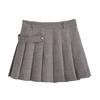 Kaslead New Arrival Women's Fashion Style Decorated Row Button Blended Outwear Skirt 0034250 0034251