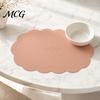 Nordic Minimalist Placemat 2PCS Leather Placemats, with Embossment Design, Waterproof No-Slip Heat Oil Resistant Table Mats, Easy Clean Flexible