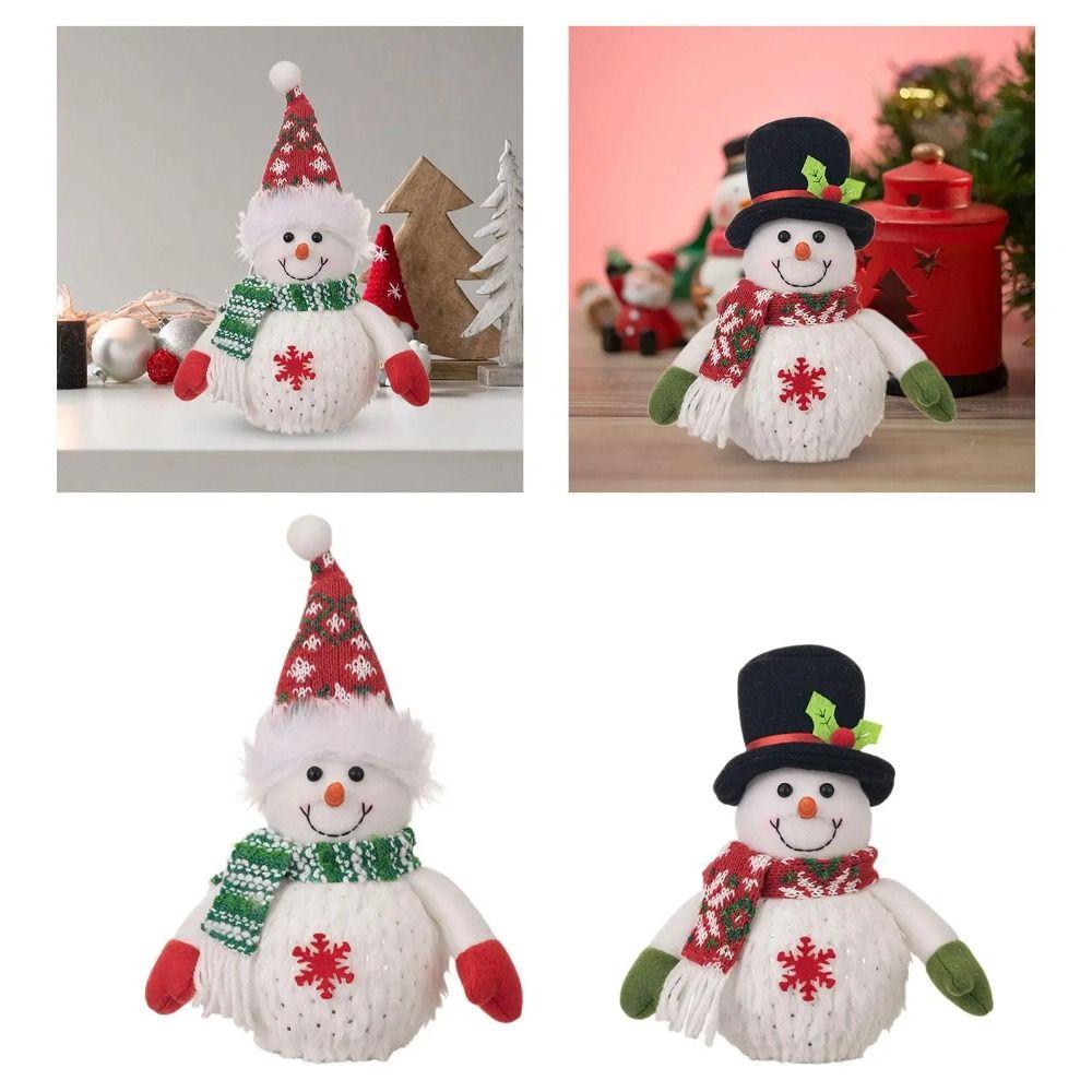 Изысканные Рождественские Игрушки Куклы Снеговики Мультяшное Рождественское Украшение Плюшевая Игрушка Рождественский Домашний Декор