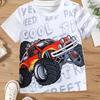 Children's Clothing Boys Tshirt Short Sleeve Girl T-Shirt 3D Cartoon Truck Print Kids Summer Clothes Children's Boy's Clothing