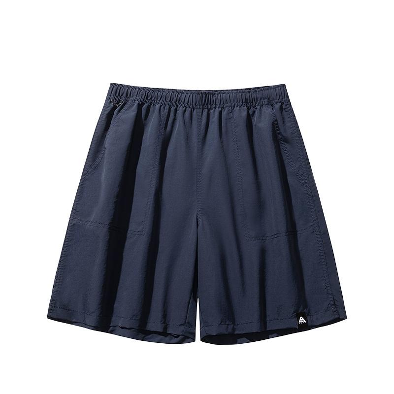 Anta Outdoor Series Sports Simple Solid Color Elastic Casual Shorts Men Shorts Deep-Night-Blue 952526504-9