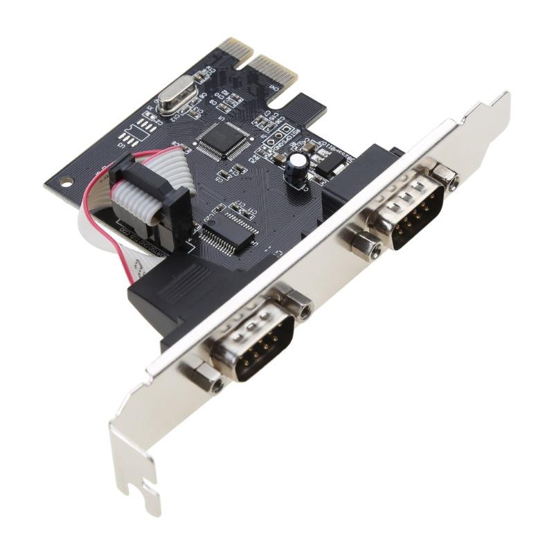 1 шт. Rs232 Com Pci-E Pci Для Express Expansion Adapter Автомобильные DIY Аксессуары Pcie на 2 Последовательных Db9 Карту