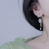 Серьги-пусеты с бахромой из смолы в виде цветов, милые, маленькие, свежие, универсальные, модные, с темпераментом, с высоким чувством стиля