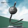 NSTJE1 3 In 1 Retractable Data USB Cable Phone Charging Cable For Alfa Romeo Giulia Stelvio Giulietta 156 159 147 Mito Tonale Brera