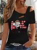 Women's New Casual  Top  Christmas  Halloween Christmas Gift Tops Shirt Blouse