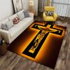 Crucifix Design Glow Carpet suitable as a non-slip mat for the living room or bedroom sofa