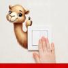 Cute Cartoon Animals Children's Bedroom Porch Living Room Home Decorative Light Switch Sticker Self-adhesive Wall Stickers