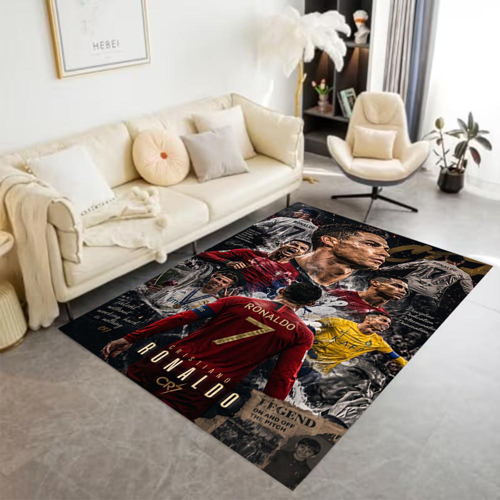 Ronaldo's Legacy Football Area Rug Design for Playrooms Hallway Game Room Study room Anti-slip Rug Anime Office Decor