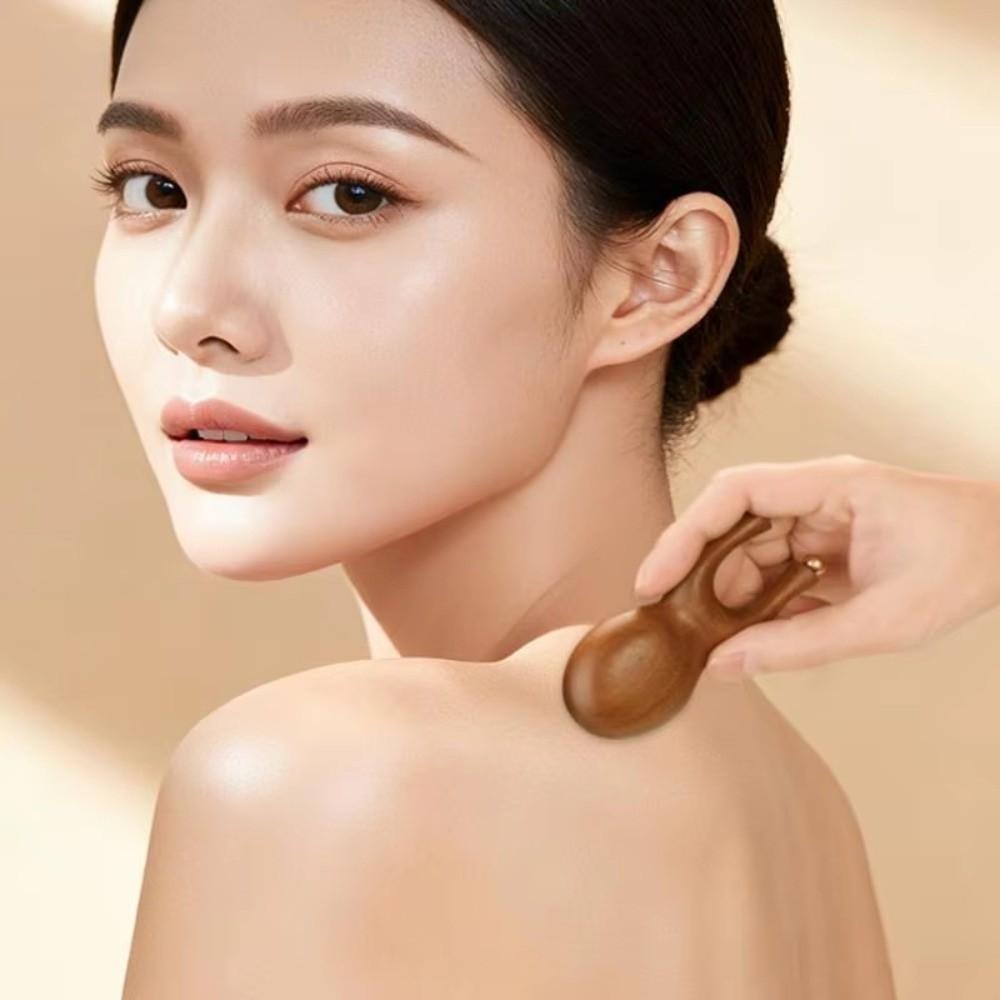 Handheld Wooden Nose Scraping therapy Antistatic Handheld Comb New Brass Bead Comb  Nose Relaxation