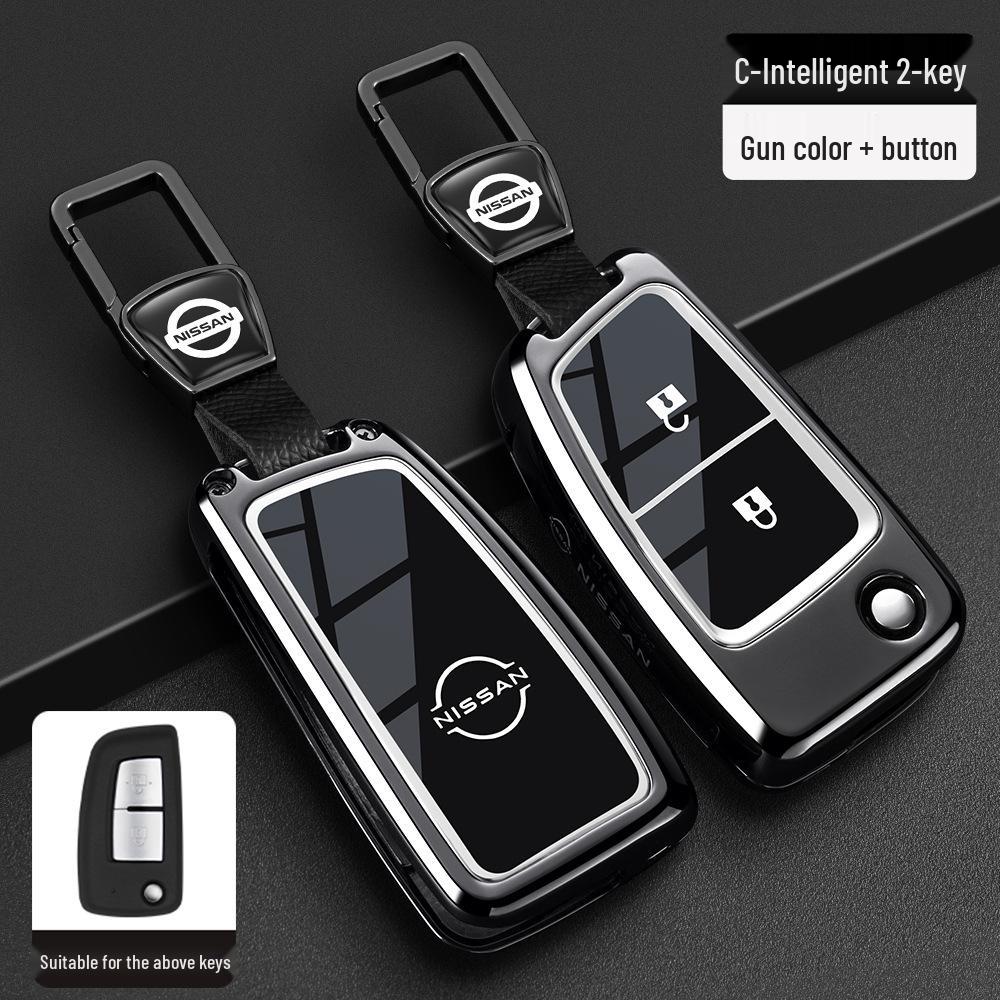 Чехол для ключей Nissan: Подходит для новых моделей Sylphy, Teana, Tiida, Qashqai, X-Trail, Bluebird, В комплекте брелок для мужчин