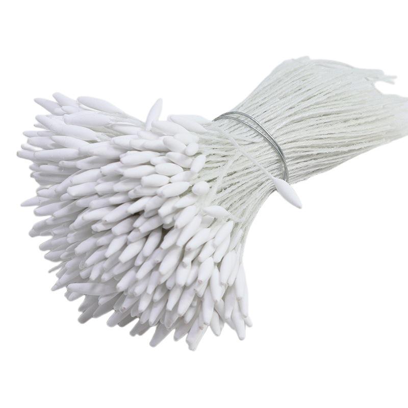 370-Piece 2mm Matte Single-Head Stamen Pistil for DIY Korean-Look Hair Accessories & Simulated Flowers